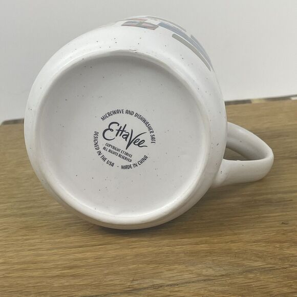 Etta Vee Jessica Raulet Merry Christmas Holiday Presents Gifts Red Inside Mug - Picture 7 of 9